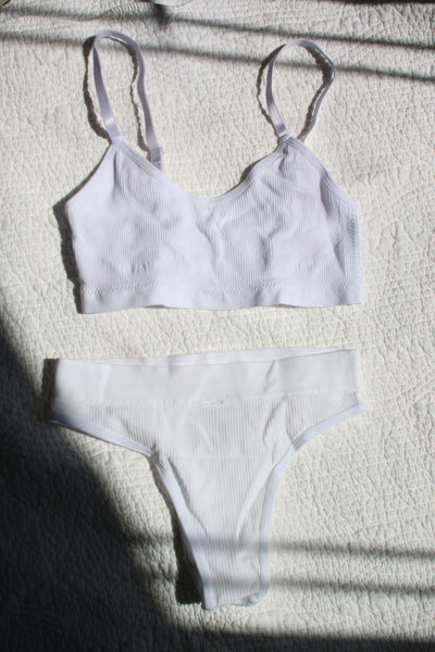 Nymphette Two Piece Set | White Bikini