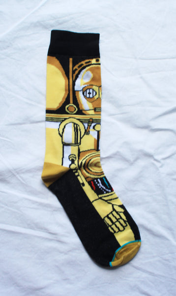 Star Wars Girl Socks | C-3PO flat lay