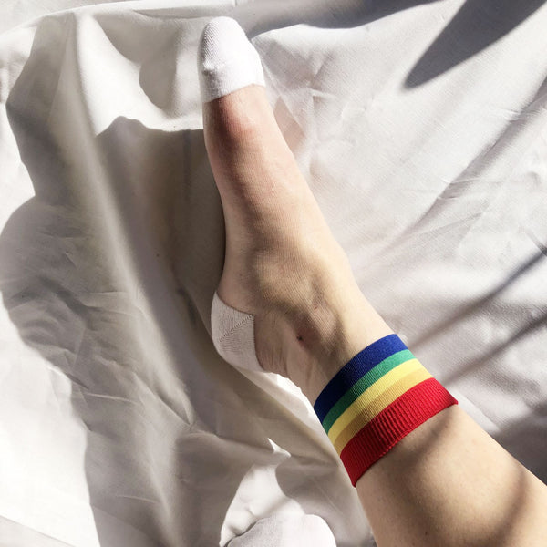 C-Thru Socks | Rainbow/White Side View
