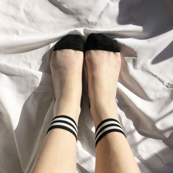 C-Thru Socks | Black/White
