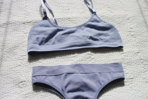 Nymphette Two Piece Set | Blue Bikini Close up