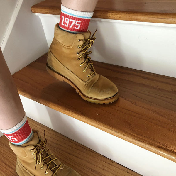 Harajuku Vintage Crew Socks | 1975 in boots