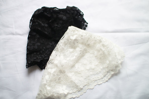 Cheeky Lacy Panty | White and Black half folded