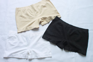 Boxy Boyshort Undies | Khaki, White, Black