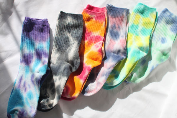 Swirl Tie Dye Crew Socks