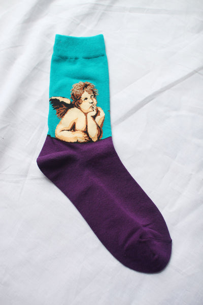 Cultured Long Crew Socks | Cupid
