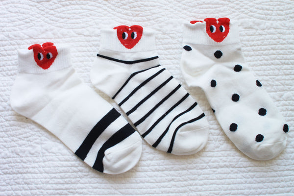 Oh Heart Socks | All white socks