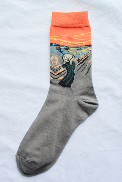 Cultured Long Crew Socks | Munch 'The Scream'