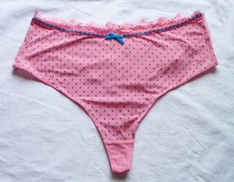 Sophia High Waist Ribbon Thong Curve | Front