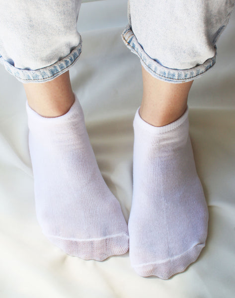 So Basic Socks | White on foot