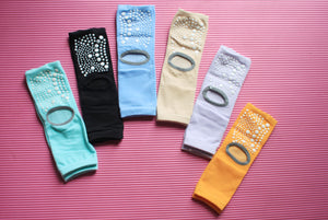 Tall Pilates Yoga Socks | Teal, Black, Blue, Beige, Purple, Orange