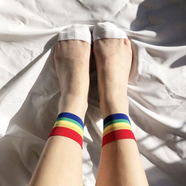 C-Thru Socks | Rainbow/White